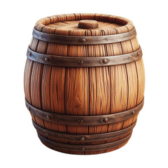 Obraz premium old wooden barrel isolated