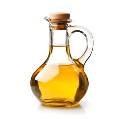 Jug of Cooking Oil on White Background isolated on white background