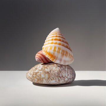 Stacked shells and stone