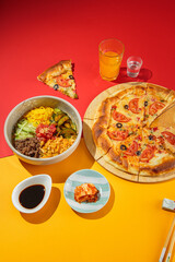 Fresh pizza with vegetables for you