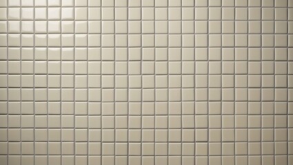 Cream light ceramic wall and floor tile mosaic in bathroom and kitchen. Geometric design with grid wallpaper texture for decoration. Clean, simple seamless abstract surface.