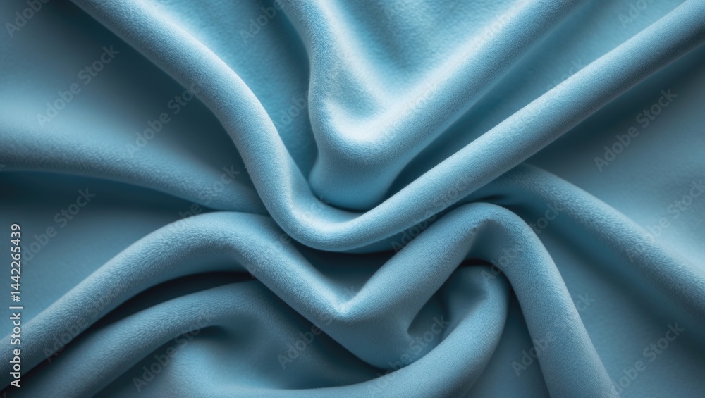 Poster abstract wavy pattern on soft napped insulating fabric seen from above