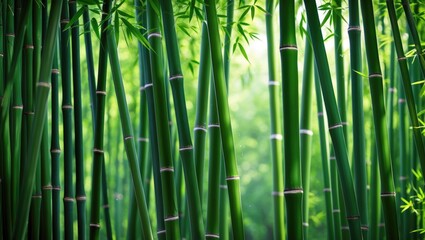 Fototapeta premium Pattern featuring bamboo forest elements