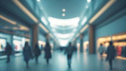 Abstract shopping mall backdrop with blur and defocus
