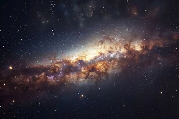 Cosmic exploration reveals the vibrant beauty of a distant galaxy illuminated by countless stars in the vast universe