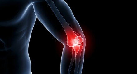 Knee Joint Showing Redness Signifying Inflammation or Pain