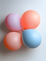 Colorful round balloons for a festive