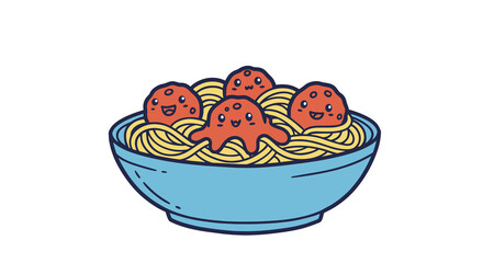 Spaghetti Bowl Illustration