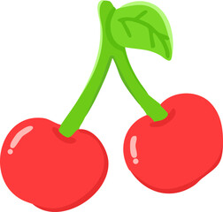 체리 드로잉 아이콘(cherry drawing icon)
