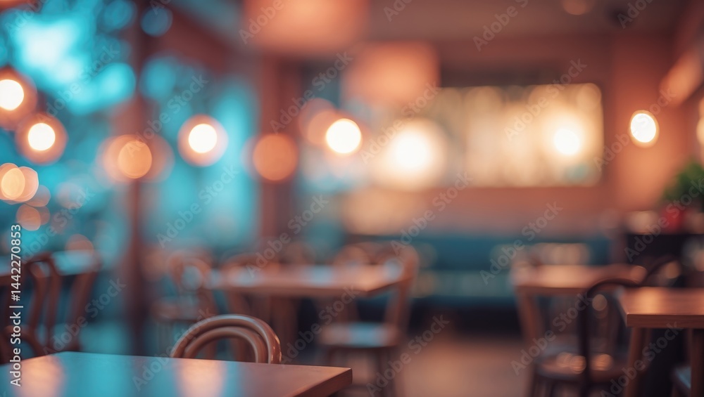 Poster bokeh and abstract blur background for interiors