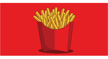 Purple French Fries Box
