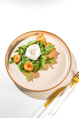 Fresh salad with dressing for lunch