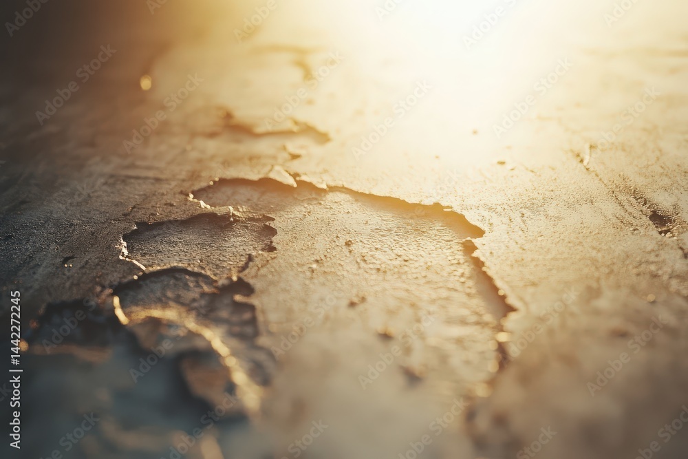 Poster Abstract map-like design on a textured surface.