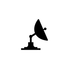 parabolic antenna silhouette. Vector illustration