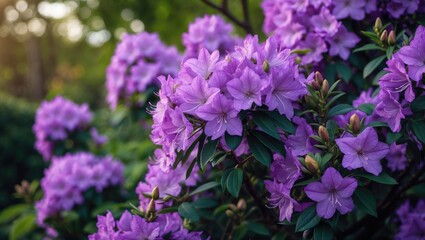Obraz premium Azalea bush with stunning flowers