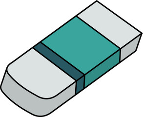 Flat Eraser Illustration