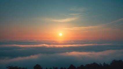 Obraz premium Cinematic summer clouds and natural sky with stunning sunset texture