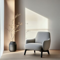Modern armchair and minimal decor