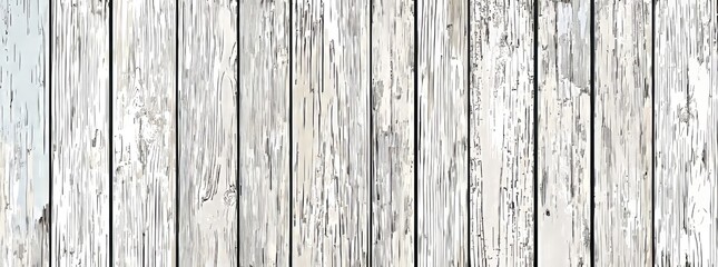 Old-style wood boards with a white abstract background and furniture objects are used, along with horizontally-placed wooden panels