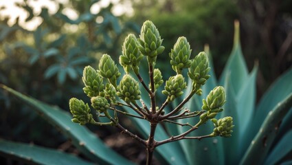 Fototapeta premium Stunning flower of the agave plant