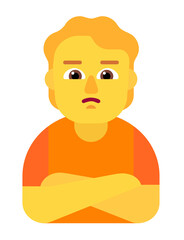 Unhappy Expression Character