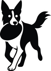 Clean Dog Silhouette Illustration for Creatives, Flat Dog Shape for Posters and Ads.