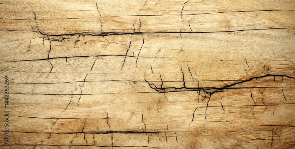 Poster light wood or plywood texture is used for the background, which includes a table surface with a natu
