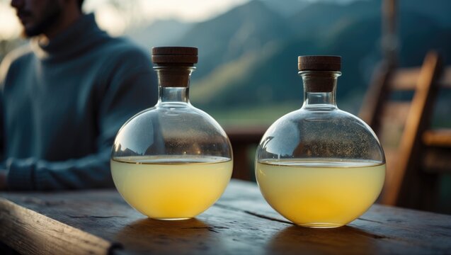 Two servings of tej in glasses