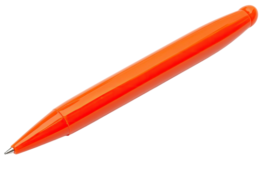 Vibrant orange pen, sleek design - Powered by Adobe