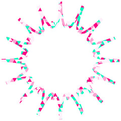 ステンドグラス風吹き出し　三角形模様　ギザギザした形