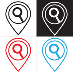 Location map icons. location marker. location pin icon.  vector illustration. EPS 10/AI