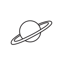 simple planet icon. minimalist vector format. logos, stickers, merchandise, and user interface elements