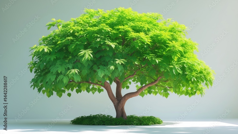 Poster tree separated from the background in white