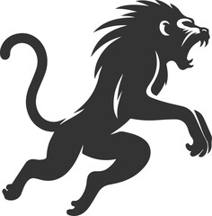 Animal vector baboon silhouette