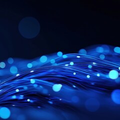 Blue fiber optic lights
