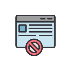 Online fake news colored icons, minimalist vector illustration ,simple transparent graphic element .Isolated on white background