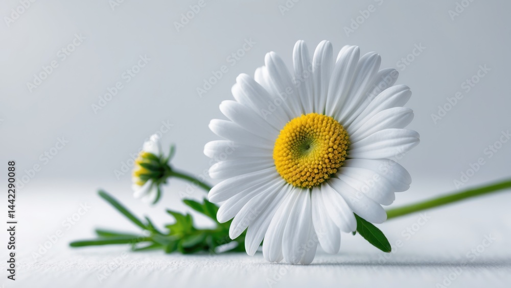 Poster Chamomile Petal. Background Isolation