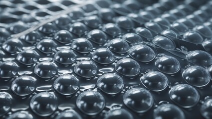 Impact-resistant surface with bubble wrap texture