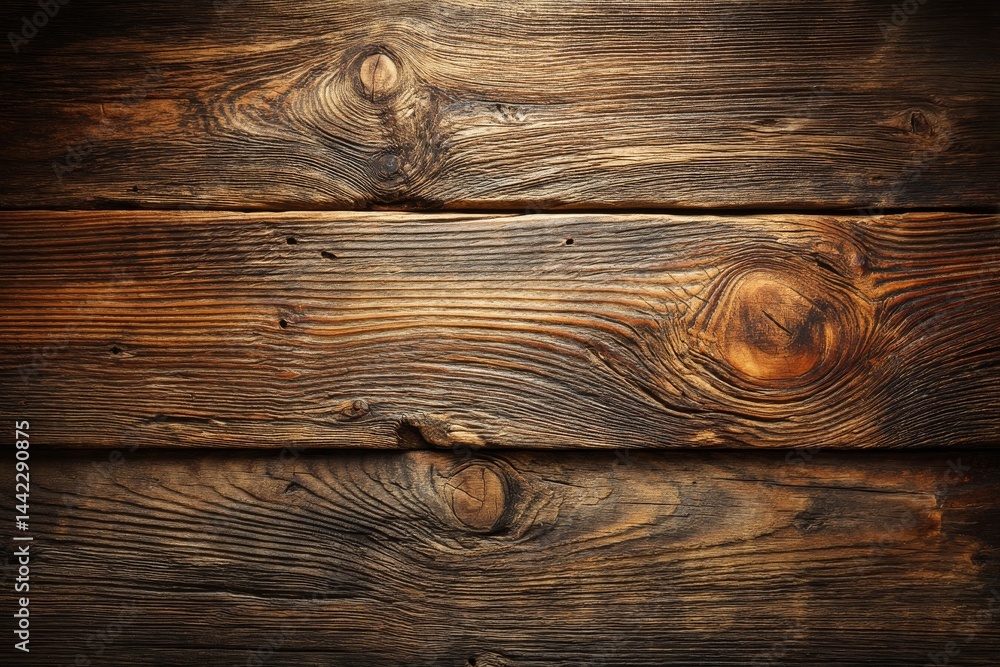 Poster high-quality texture featuring antique reclaimed oak with gnarls and unique patterns as a background