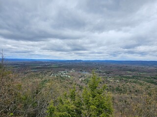 Fototapeta premium wonderful view from the top of Bare Mountain in Amherst, MA