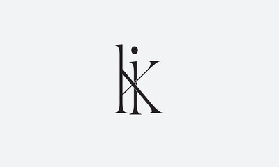 KI, IK, K , I , Abstract Letters Logo Monogram	