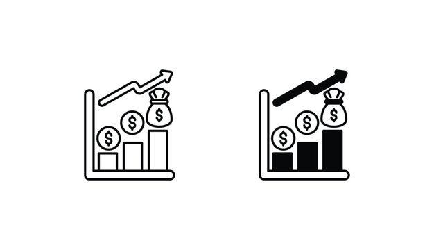 Surplus icon design with white background stock  illustration