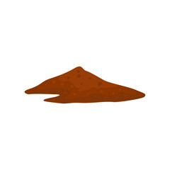 Cartoon pile of soil. Heap of ground for agricultural. Vector illustration