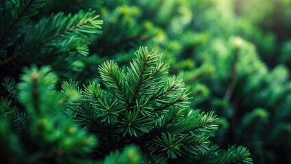 Fresh Green Leaf Backdrop Featuring Blister Pine Tree