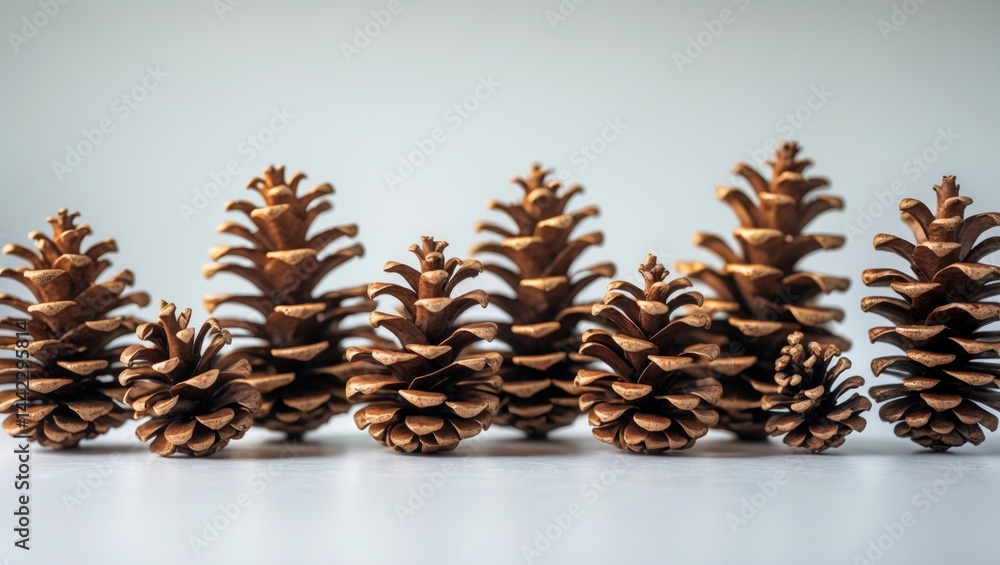 Poster full depth of field background with an isolated cedar pine cone
