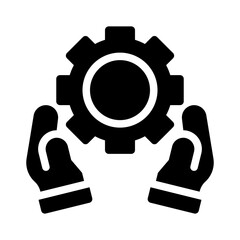 cogs glyph icon