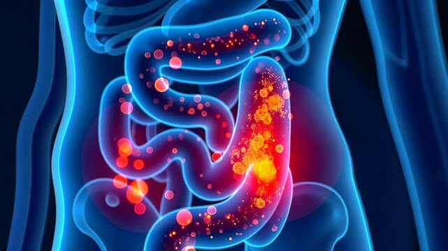 Scanning infections, Viral detection, Bacterial spread. Disease management. Intestines absorb essential nutrients. Infection control improves health safety. Gut microbiota balance critical wellness.