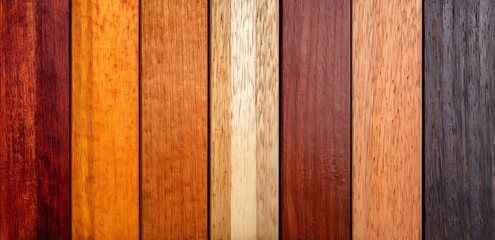 Teak wood plank in a rustic style, isolated on white, with clipping path included for vintage design applications