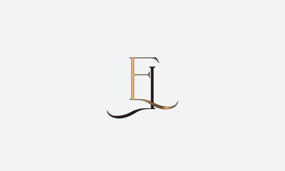 EL, LE , E , L , Abstract Letters Logo Monogram	