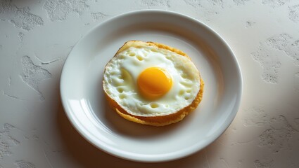 egg fried served on a white platter